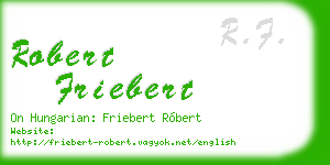 robert friebert business card